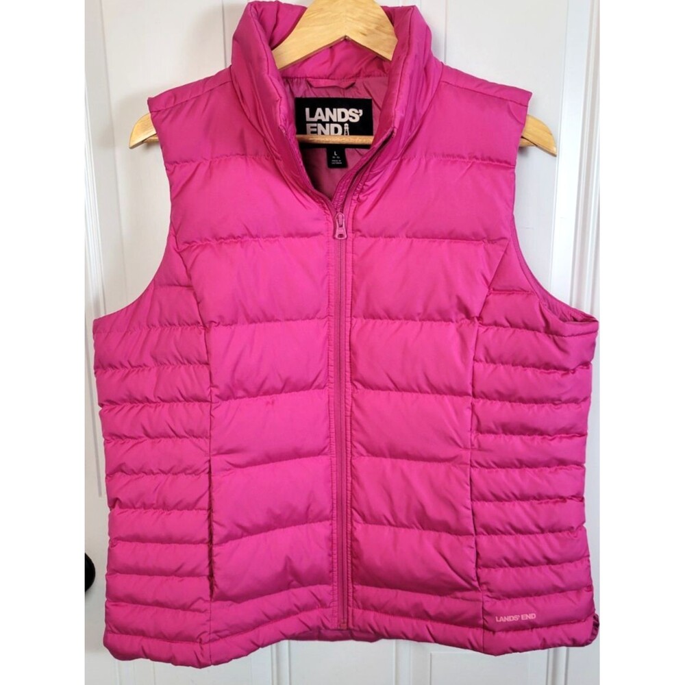 Lands' End Womens Down Filled Puffer Vest Size L
